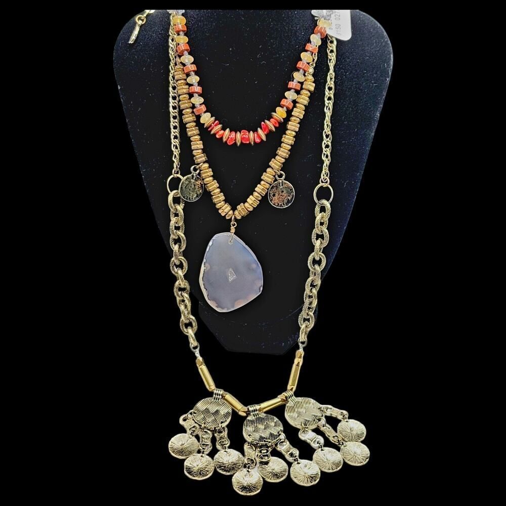 NWT Free people Under The Same Sun Gold Necklace Jewelry Gift - Picture 2 of 10
